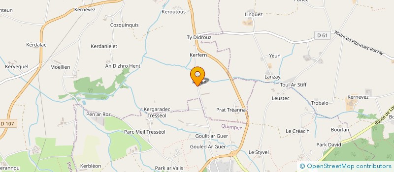 localisation de l'entreprise MONSIEUR RENE LE DOARE  PLONEVEZ-PORZAY