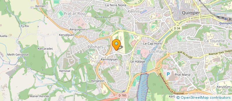 localisation de l'entreprise MONSIEUR RENE LE GUIRRIEC à QUIMPER
