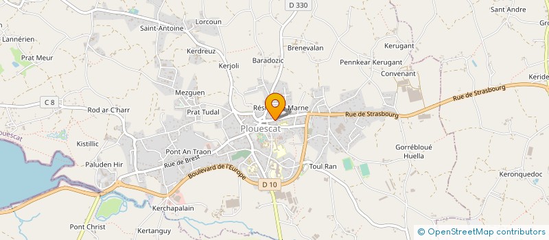 localisation de l'entreprise MONSIEUR RENE LE ROUX  PLOUESCAT