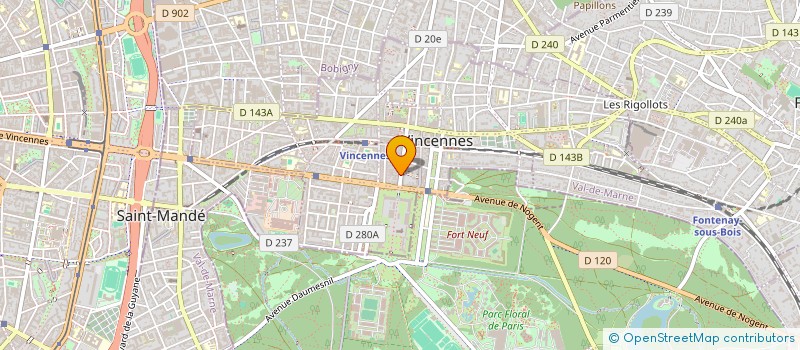 localisation de l'entreprise MONSIEUR RENE LETELLIER à VINCENNES