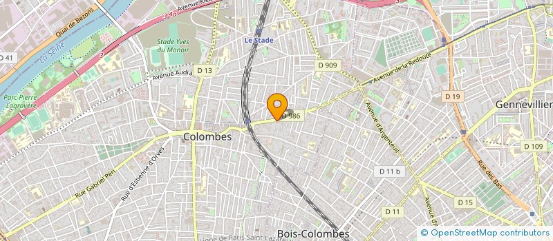 localisation de l'entreprise MONSIEUR RENE LHUILLERY à COLOMBES
