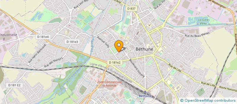localisation de l'entreprise MONSIEUR RENE LUBRANO à BETHUNE