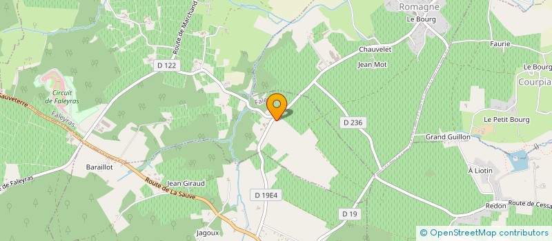 localisation de l'entreprise MONSIEUR RENE MANGENOT  FALEYRAS