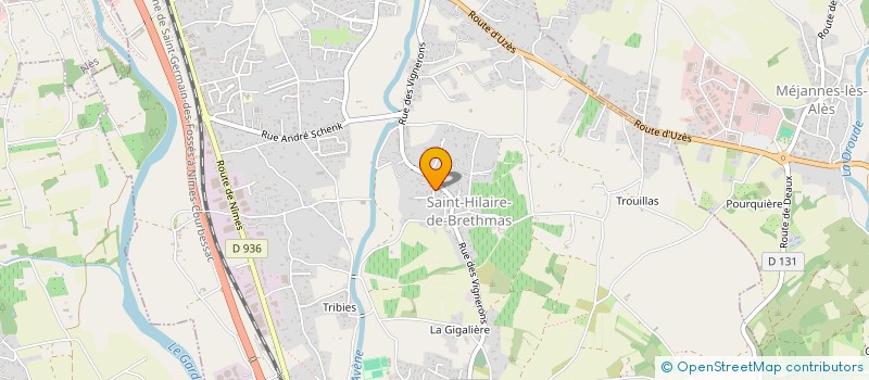 localisation de l'entreprise MONSIEUR RENE MANGIN à SAINT-HILAIRE-DE-BRETHMAS