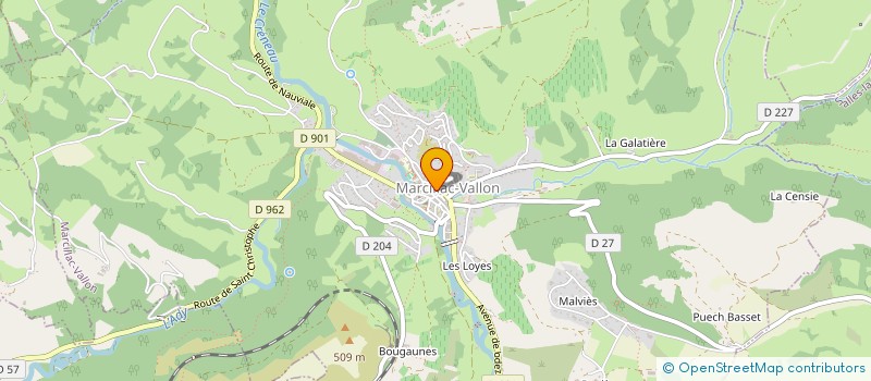 localisation de l'entreprise MONSIEUR RENE MAZARS  MARCILLAC-VALLON