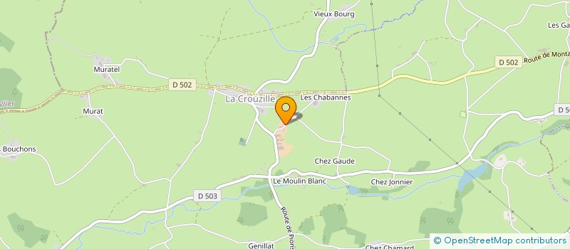 localisation de l'entreprise MONSIEUR RENE MEUNIER  LA CROUZILLE