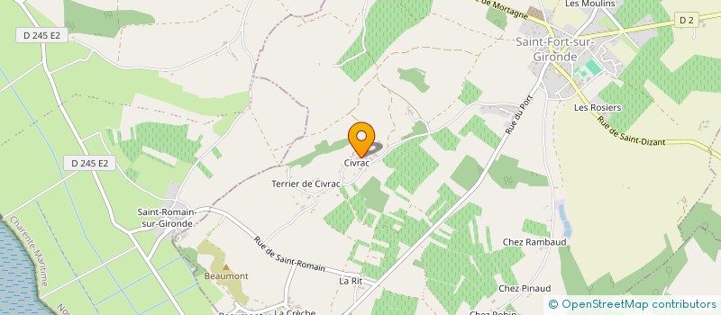 localisation de l'entreprise MONSIEUR RENE MOUNIER à SAINT-FORT-SUR-GIRONDE