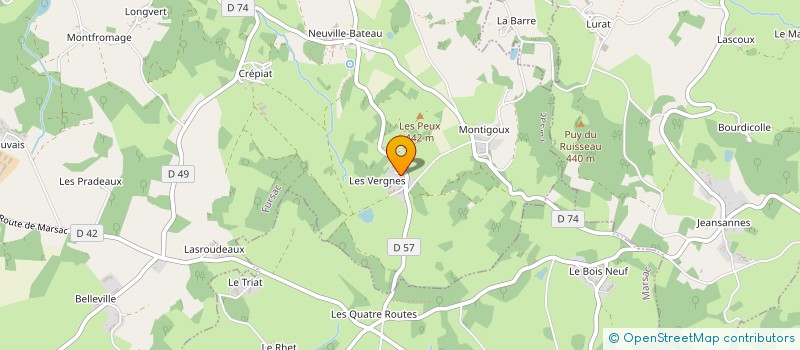 localisation de l'entreprise MONSIEUR RENE PACAUD à FURSAC
