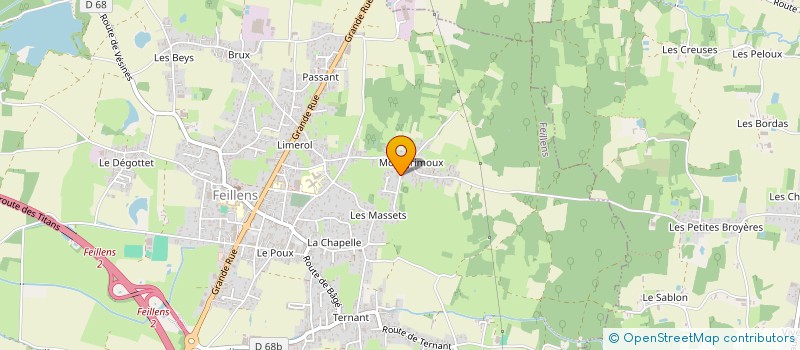 localisation de l'entreprise MONSIEUR RENE PAGNON à FEILLENS
