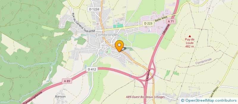 localisation de l'entreprise MONSIEUR RENE PALMIER  COMBRONDE