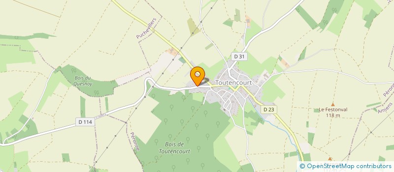 localisation de l'entreprise MONSIEUR RENE PECOURT  TOUTENCOURT