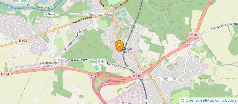 localisation de l'entreprise MONSIEUR RENE PELLIN à MERY-SUR-OISE