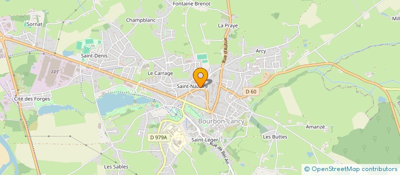 localisation de l'entreprise MONSIEUR RENE PERRAUDIN  BOURBON-LANCY