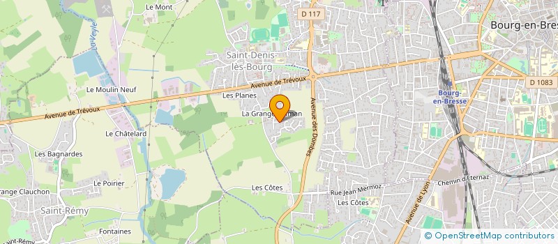 localisation de l'entreprise MONSIEUR RENE PERRET à SAINT-DENIS-LES-BOURG