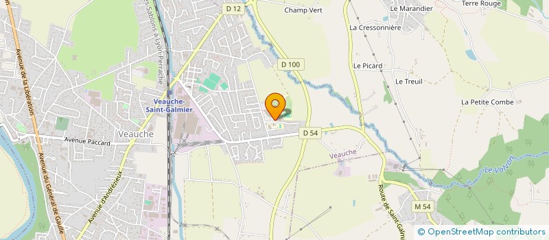 localisation de l'entreprise MONSIEUR RENE PETAUD  VEAUCHE