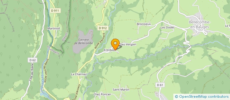 localisation de l'entreprise MONSIEUR RENE PETIT-ROULET à BELLECOMBE-EN-BAUGES