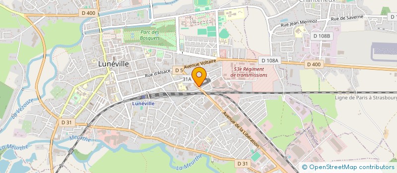 localisation de l'entreprise MONSIEUR RENE PETITOT  LUNEVILLE