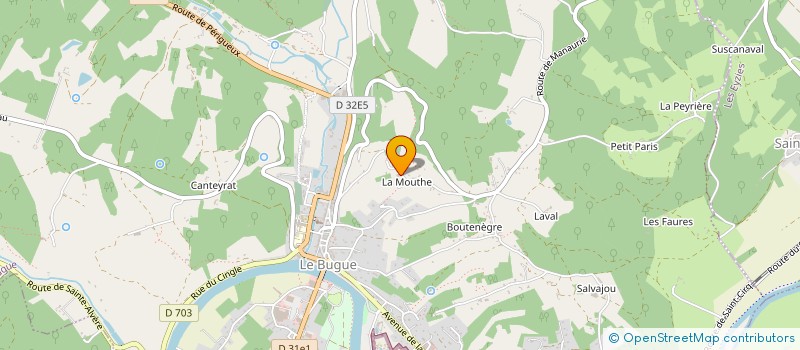 localisation de l'entreprise MONSIEUR RENE PEYRUCHAUD  SAVIGNAC-DE-MIREMONT