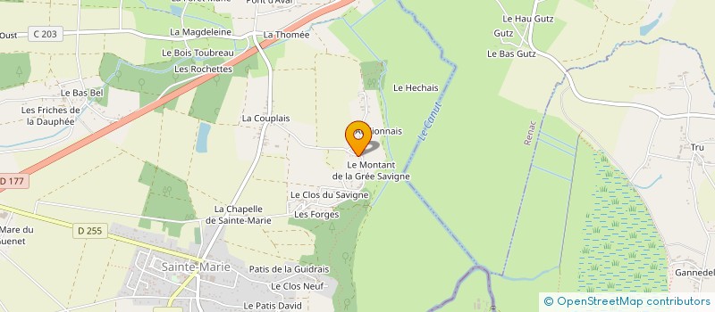 localisation de l'entreprise MONSIEUR RENE POIRIER à SAINTE-MARIE