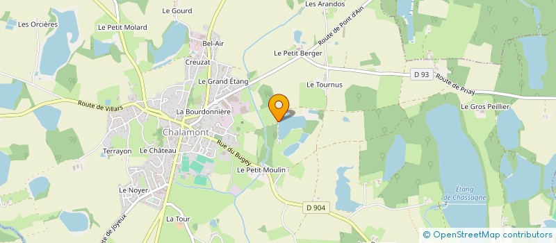 localisation de l'entreprise MONSIEUR RENE PONCIN à CHALAMONT