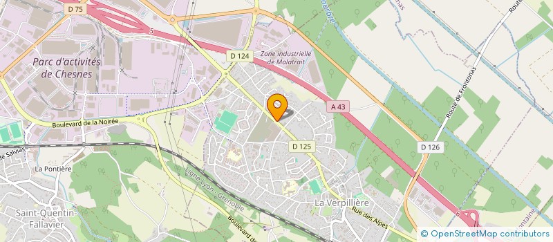 localisation de l'entreprise MONSIEUR RENE POUDEVIGNE  LA VERPILLIERE