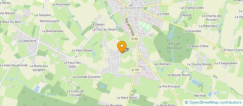 localisation de l'entreprise MONSIEUR RENE POULAIN  LA BOUEXIERE