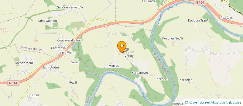 localisation de l'entreprise MONSIEUR RENE POULIQUEN  PLONEVEZ-DU-FAOU