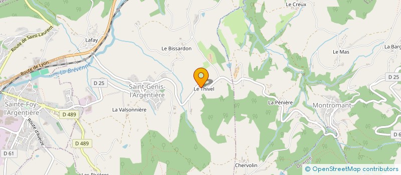 localisation de l'entreprise MONSIEUR RENE PROTIERE à SAINTE FOY L'ARGENTIERE