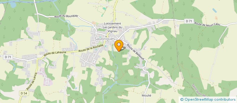 localisation de l'entreprise MONSIEUR RENE PRUVOT  SAUBRIGUES