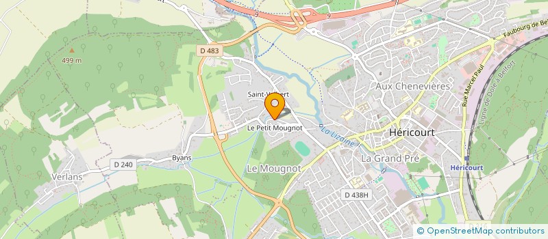 localisation de l'entreprise MONSIEUR RENE RACENET  HERICOURT