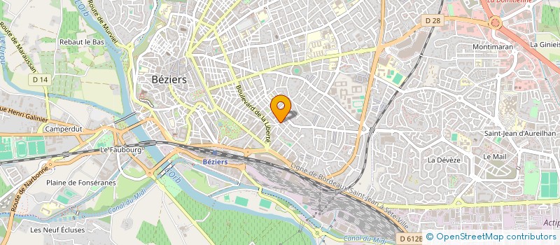 localisation de l'entreprise MONSIEUR RENE RAINAUD  BEZIERS