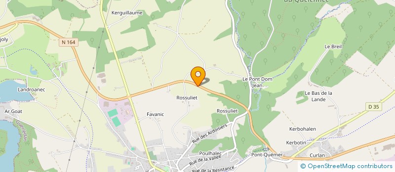 localisation de l'entreprise MONSIEUR RENE RAULT à GUERLEDAN