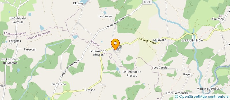 localisation de l'entreprise MONSIEUR RENE RENAUDIE  MEUZAC