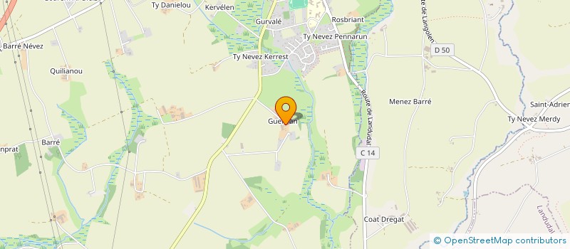 localisation de l'entreprise MONSIEUR RENE ROSPARS  BRIEC