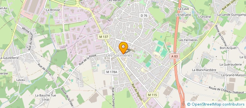 localisation de l'entreprise MONSIEUR RENE ROUAUD  LES SORINIERES