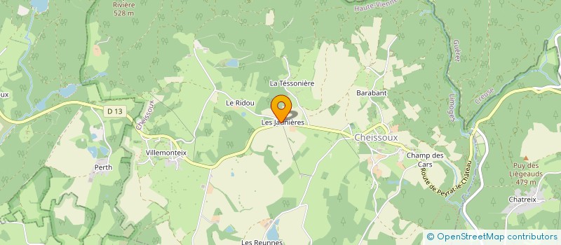 localisation de l'entreprise MONSIEUR RENE ROUDIER à CHEISSOUX