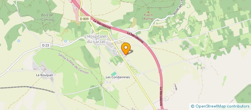 localisation de l'entreprise MONSIEUR RENE ROUVIER  L'HOSPITALET -DU-LARZAC