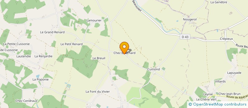 localisation de l'entreprise MONSIEUR RENE SEGONZAC à ECHOURGNAC