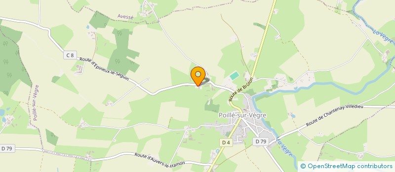 localisation de l'entreprise MONSIEUR RENE VANNIER  POILLE SUR VEGRE