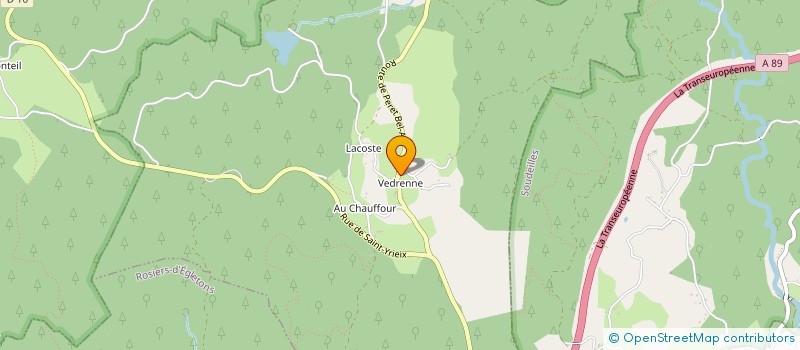 localisation de l'entreprise MONSIEUR RENE VEDRENNE  MONTAIGNAC-SUR-DOUSTRE