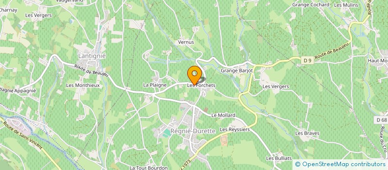 localisation de l'entreprise MONSIEUR REYNALD DESCHAMPS  REGNIE-DURETTE