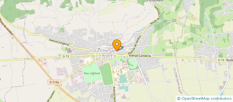 localisation de l'entreprise MONSIEUR REYNALD GENY  LA COTE-SAINT-ANDRE