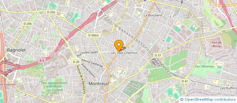 localisation de l'entreprise MONSIEUR REZKI AMMAM  MONTREUIL
