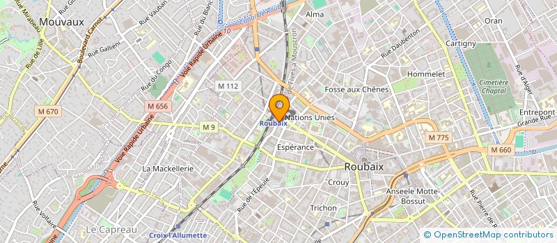 localisation de l'entreprise MONSIEUR RIADH BAHLOULI  ROUBAIX