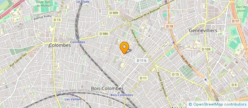 localisation de l'entreprise MONSIEUR RIADH HAMADI à BOIS-COLOMBES