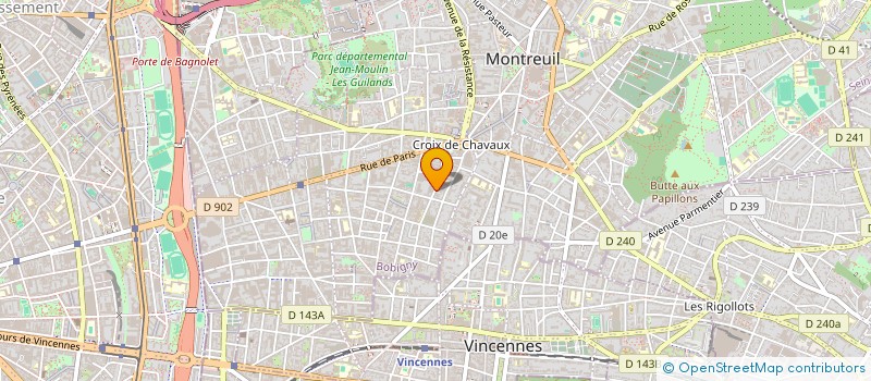 localisation de l'entreprise MONSIEUR RICARDO DOSSANTOS DJALO à MONTREUIL