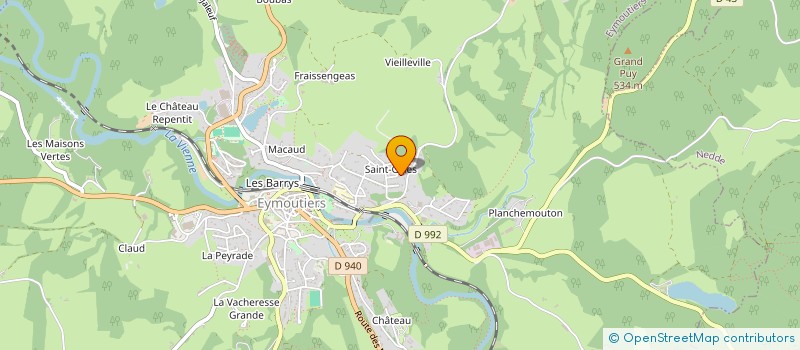 localisation de l'entreprise MONSIEUR RICARDO MARTINS VIEIRA  EYMOUTIERS