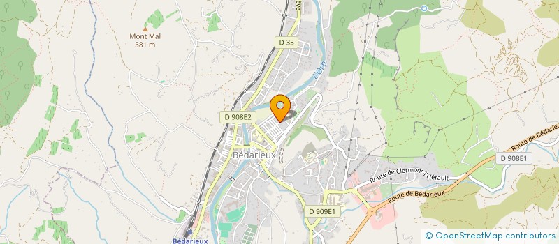 localisation de l'entreprise MONSIEUR RICHARD AUBERT  BEDARIEUX