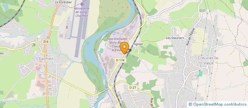 localisation de l'entreprise MONSIEUR RICHARD BAPTISTE  CREUZIER-LE-VIEUX