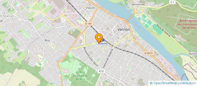 localisation de l'entreprise MONSIEUR RICHARD BLANCHET  VERNON